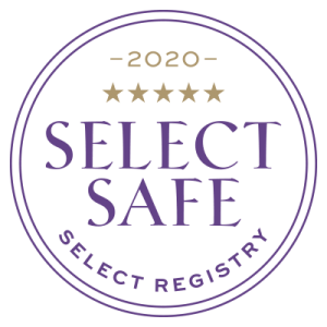 Select Registry logo. Year 2020 writtein in gold with four golden stars below.