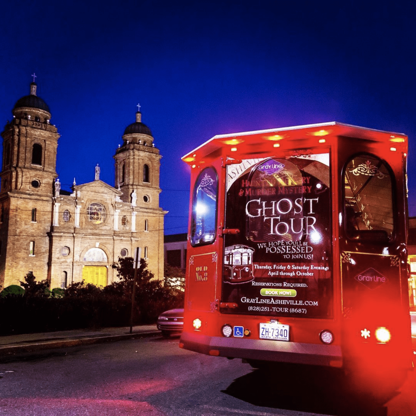 The ghost tour with Gray Line tours takes you for a unique ride around Asheville