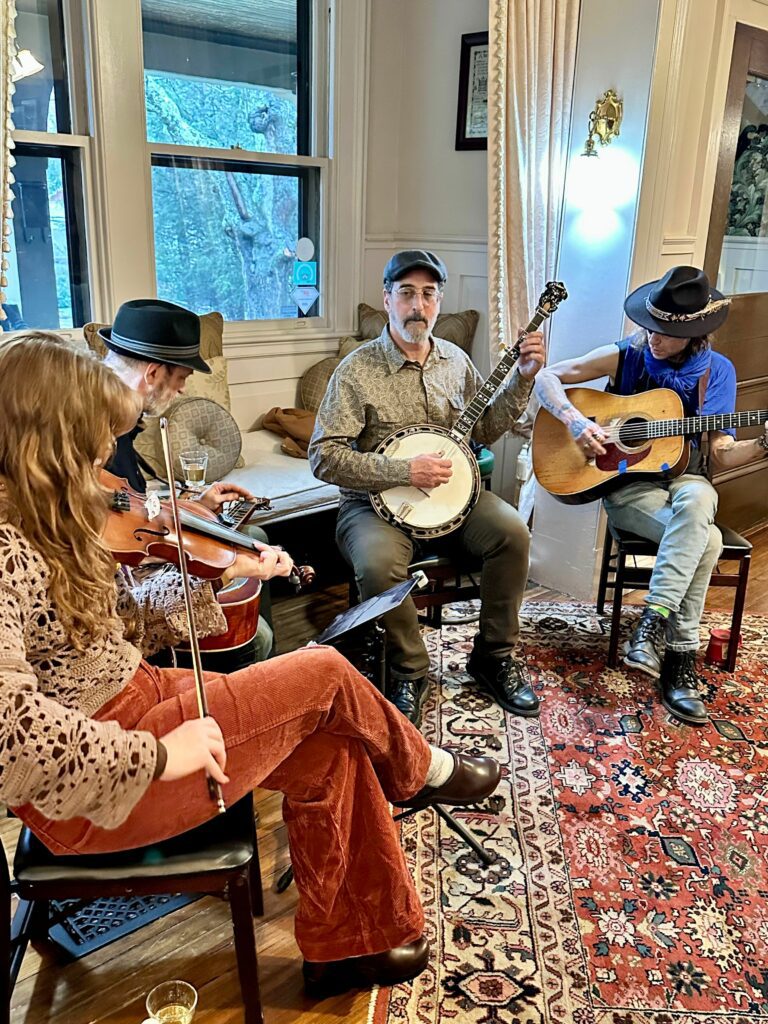 Mountain music hour at our asheville bed and breakfast