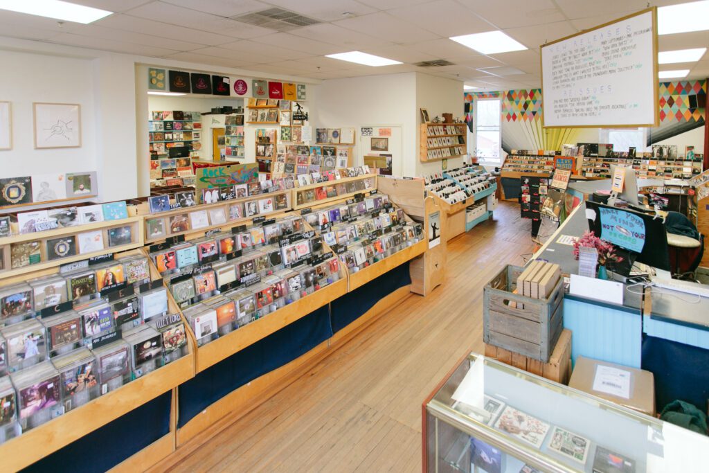 Harvest Records store in downtown Asheville 