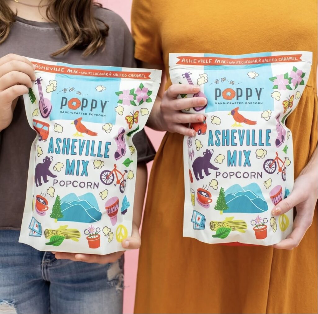 Poppy Popcorn's Asheville Mix bags